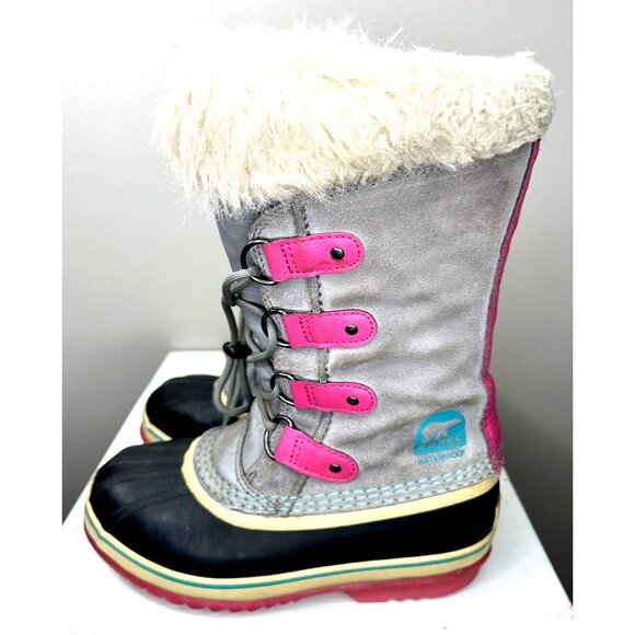 Sorel Womens Boots Winter Snow Insulated Waterproof Lace Up Pink Gray Size 4 - Picture 5 of 13